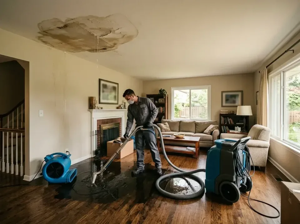 attic-pipe-burst-ceiling-drip-008 — frequently asked questions, Water Damage Restoration & Carpet Care in New Richmond, WI